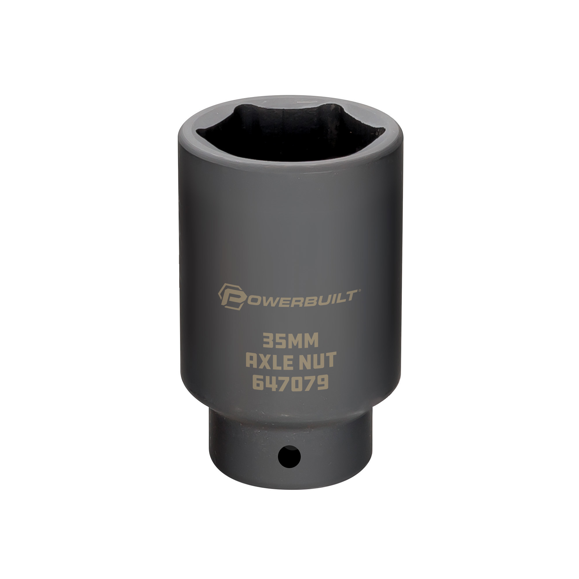 Powerbuilt, 1/2 Inch Drive x 35 MM Axle Nut Socket, Model # 647079